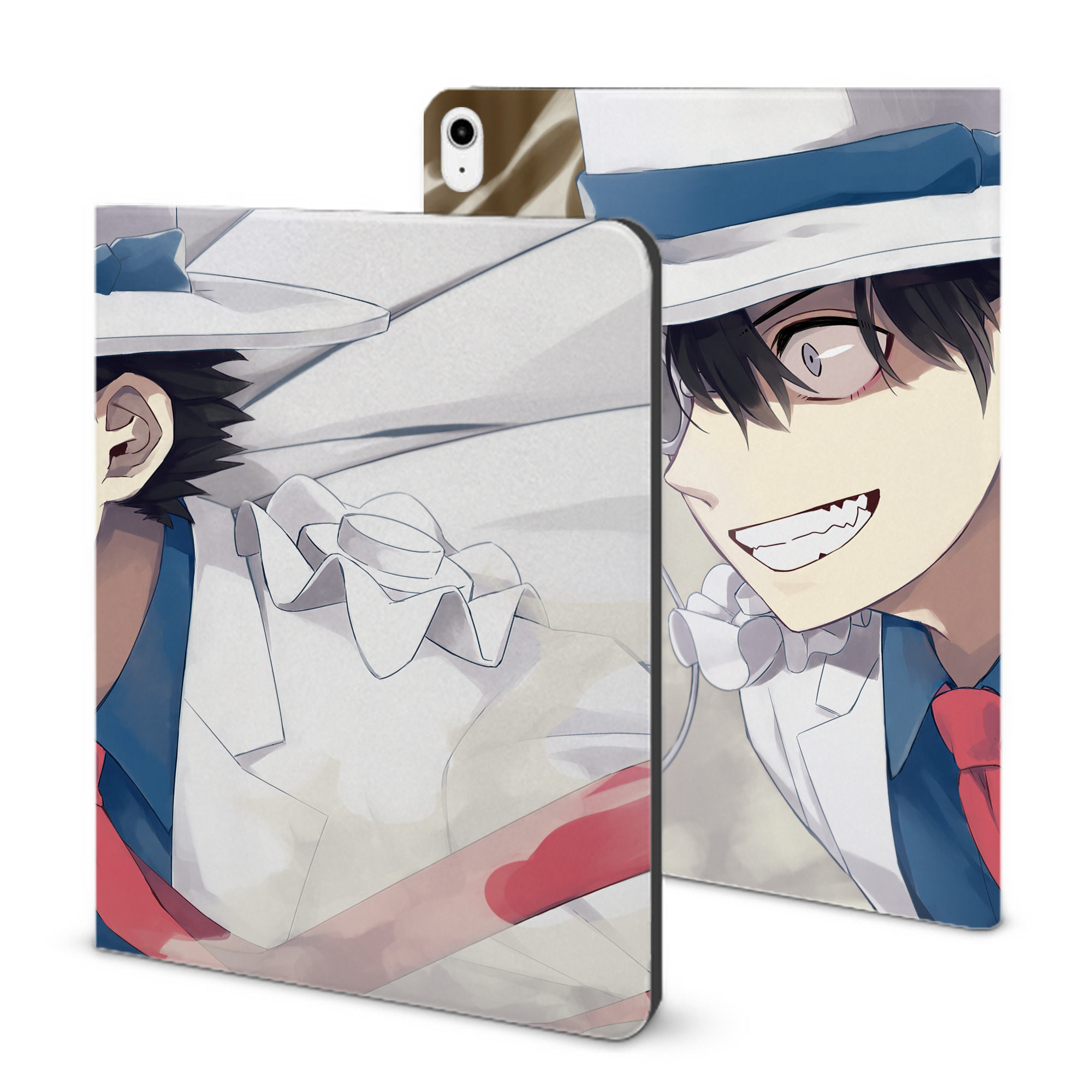 （画像用） 名探偵コナン Detective Conan IPadケース ペンホルダー付き ブックスタイルデザイン